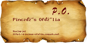Pinczés Ofélia névjegykártya